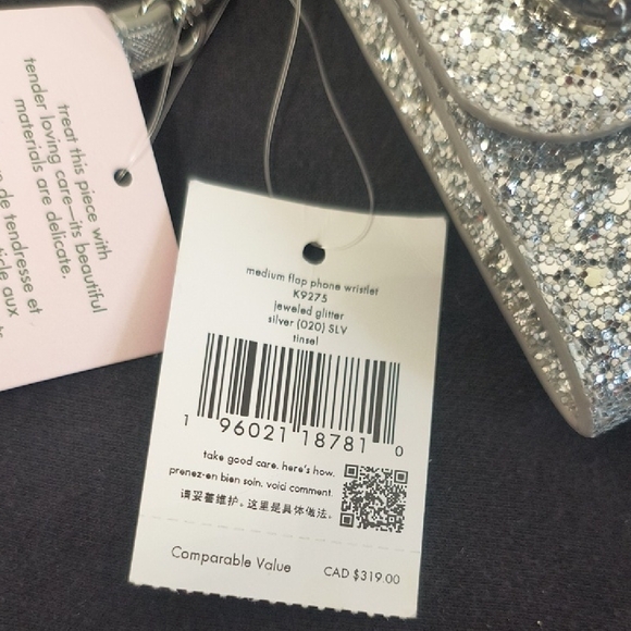 Kate Spade Sparkling Silver Wristlet - Picture 6 of 6